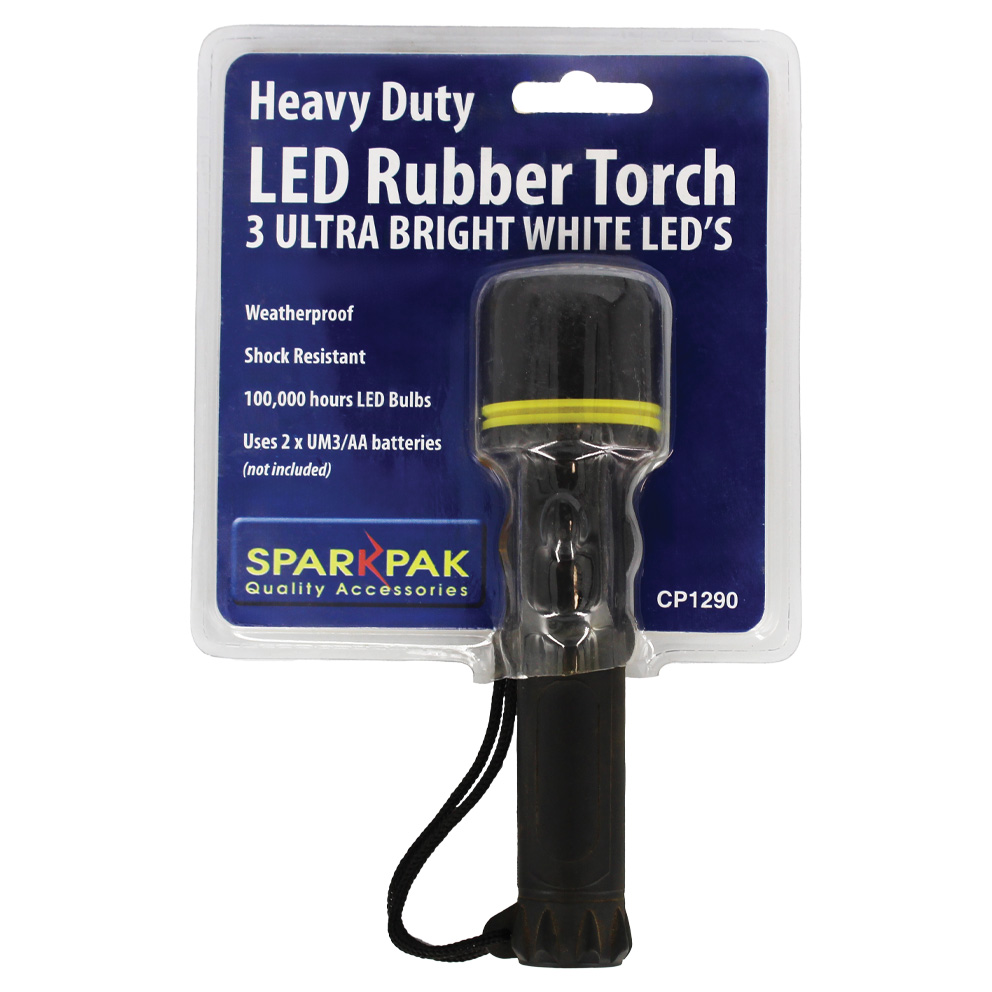 LED Rubber Torch 2 x AA